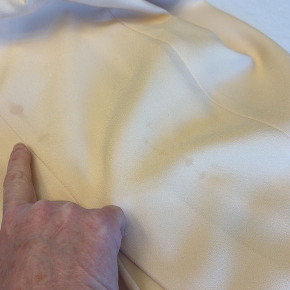 Papell Boutique Evening dress floor length short sleeves lined long slit Size 8P - Picture 16 of 16